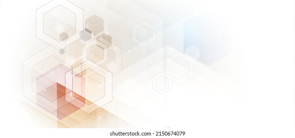 Abstract hexagon background. Technology poligonal design. Digital futuristic minimalism