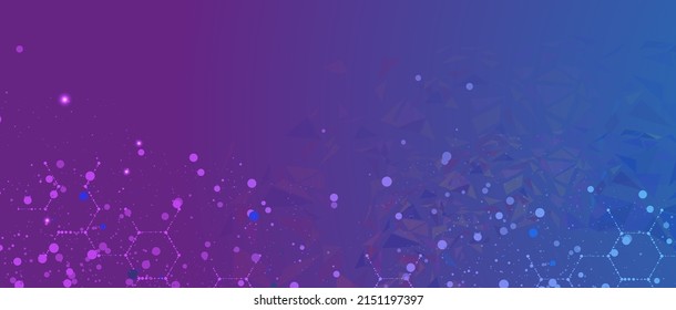 Abstract hexagon background. Technology poligonal design. Digital futuristic minimalism