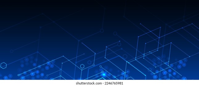 Abstract hexagon background. Technology poligonal design. Digital futuristic minimalism. Vector