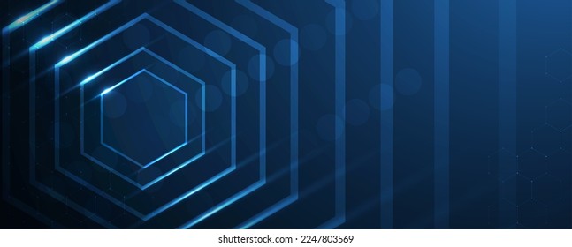 Abstract hexagon background. Technology poligonal design. Digital futuristic minimalism. Vector