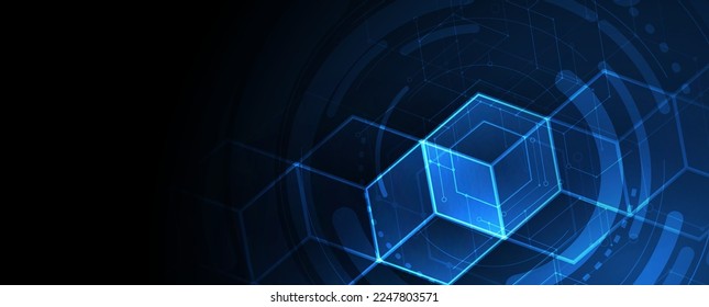 Abstract hexagon background. Technology poligonal design. Digital futuristic minimalism. Vector