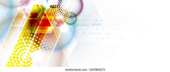 Abstract hexagon background. Technology poligonal design. Digital futuristic minimalism. Vector