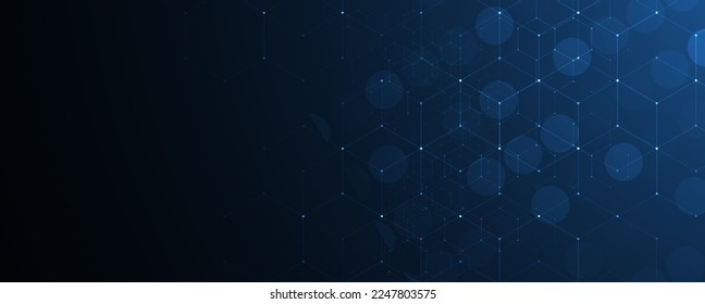 Abstract hexagon background. Technology poligonal design. Digital futuristic minimalism. Vector