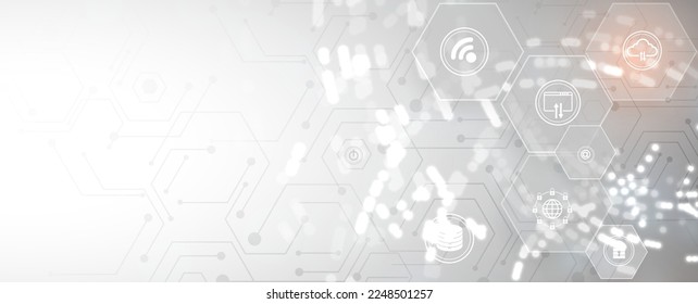 Abstract hexagon background. Technology poligonal design. Digital futuristic minimalism.