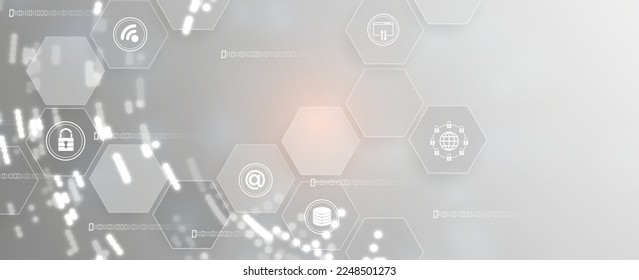 Abstract hexagon background. Technology poligonal design. Digital futuristic minimalism.