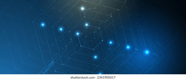 Abstract hexagon background. Technology poligonal design. Digital futuristic minimalism