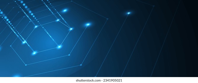 Abstract hexagon background. Technology poligonal design. Digital futuristic minimalism