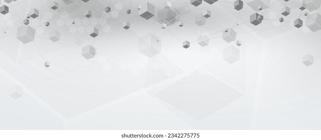 Abstract hexagon background. Technology poligonal design. Digital futuristic minimalism