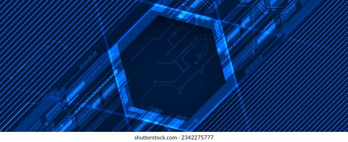 Abstract hexagon background. Technology poligonal design. Digital futuristic minimalism