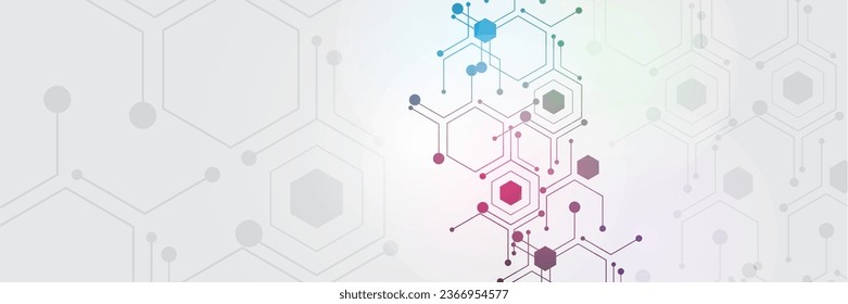 Abstract hexagon background. Technology poligonal design. Digital futuristic minimalism. 