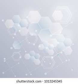 Abstract hexagon background. Technology polygonal design. Digital futuristic minimalism. Vector illutration.   
