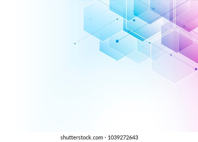 Abstract hexagon background. Technology polygonal design. Digital futuristic minimalism.