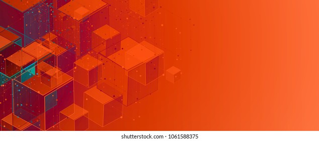 Abstract hexagon background. Technology polygonal design. Digital futuristic minimalism. Vector