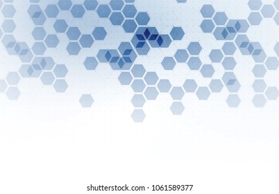 Abstract hexagon background. Technology polygonal design. Digital futuristic minimalism. Vector