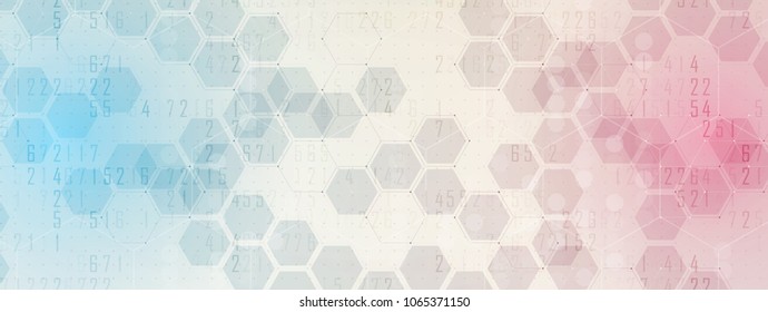 Abstract hexagon background. Technology polygonal design. Digital futuristic minimalism. Vector