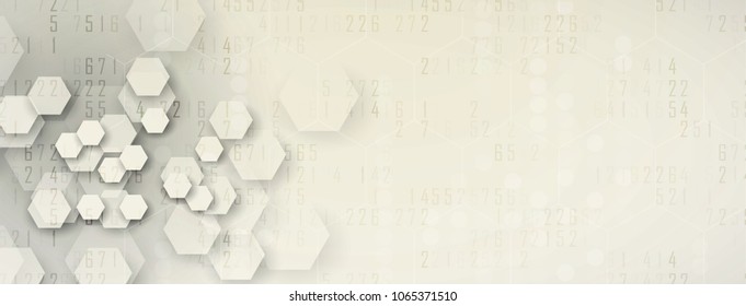Abstract hexagon background. Technology polygonal design. Digital futuristic minimalism. Vector