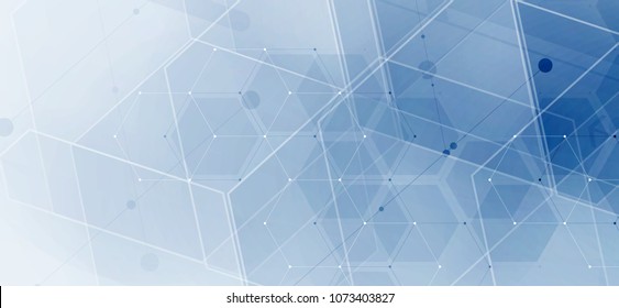 Abstract hexagon background. Technology polygonal design. Digital futuristic minimalism. Vector