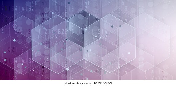 Abstract hexagon background. Technology polygonal design. Digital futuristic minimalism. Vector