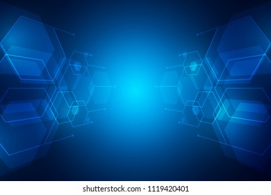 Abstract hexagon background , Technology polygonal concept