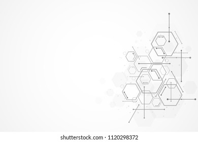 Abstract hexagon background , Technology polygonal concept
