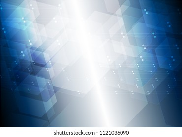 Abstract hexagon background. Technology polygonal design.Vector
