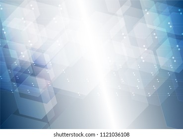 Abstract hexagon background. Technology polygonal design.Vector
