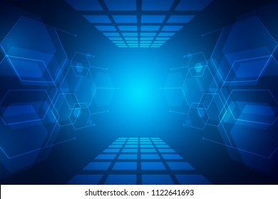 Abstract hexagon background , Technology polygonal concept