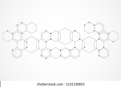 Abstract hexagon background , Technology polygonal concept