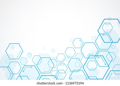 Abstract hexagon background , Technology polygonal concept