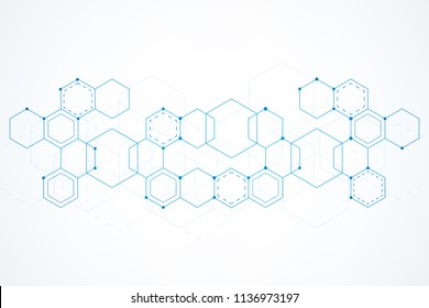 Abstract hexagon background , Technology polygonal concept