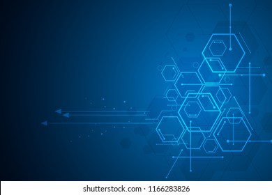 Abstract hexagon background , Technology polygonal concept