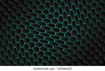 Abstract hexagon background. Technology polygonal minimal design.
