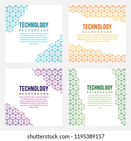 Abstract hexagon background. Technology polygonal design. Digital futuristic minimalism. Vector illutration. 