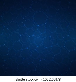 Abstract hexagon background , Technology polygonal concept