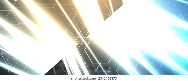 Abstract hexagon background. Technology polygonal design. Digital futuristic minimalism