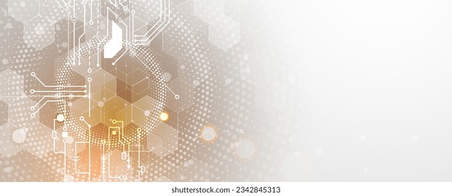 Abstract hexagon background. Technology polygonal design. Digital futuristic minimalism