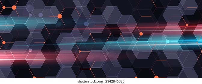 Resumen del fondo hexágono. Diseño poligonal tecnológico. minimalismo futurista digital