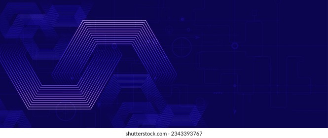Abstract hexagon background. Technology polygonal design. Digital futuristic minimalism