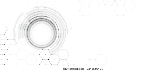 Abstract hexagon background. Technology polygonal design. Digital futuristic minimalism