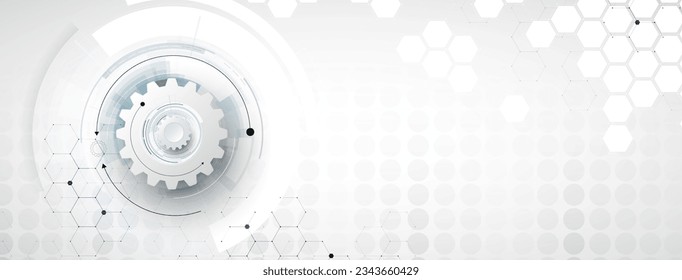 Abstract hexagon background. Technology polygonal design. Digital futuristic minimalism