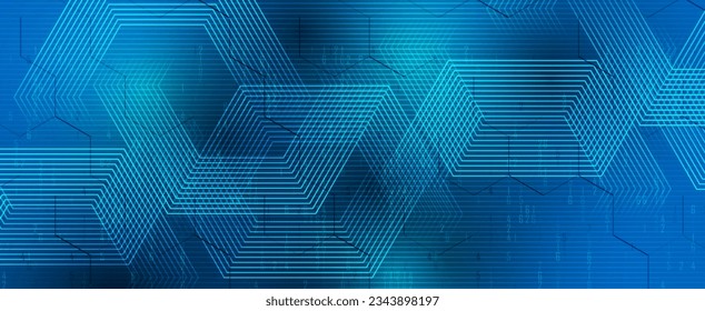 Abstrakter sechseckiger Hintergrund. Technologie, polygonales Design. Digitaler futuristischer Minimalismus