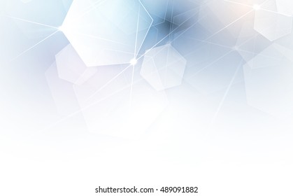 Abstract hexagon background. Technology polygonal design. Digital futuristic minimalism. Vector