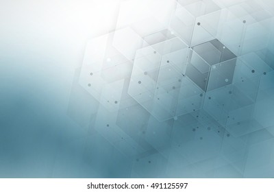 Abstract hexagon background. Technology polygonal design. Digital futuristic minimalism. Vector