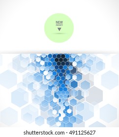 Abstract hexagon background. Technology polygonal design. Digital futuristic minimalism. Vector