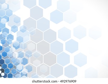 Abstract hexagon background. Technology polygonal design. Digital futuristic minimalism. Vector