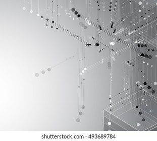 Abstract hexagon background. Technology polygonal design. Digital futuristic minimalism. Vector