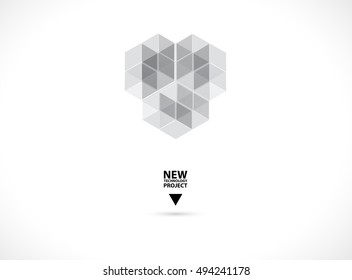 Abstract hexagon background. Technology polygonal design. Digital futuristic minimalism. Vector