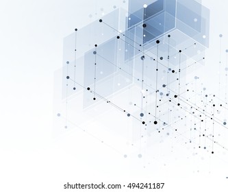 Abstract hexagon background. Technology polygonal design. Digital futuristic minimalism. Vector