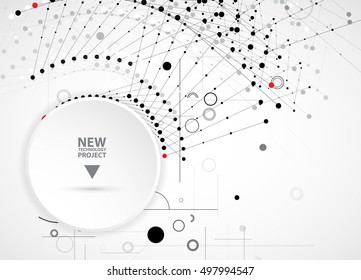 Abstract hexagon background. Technology polygonal design. Digital futuristic minimalism. Vector