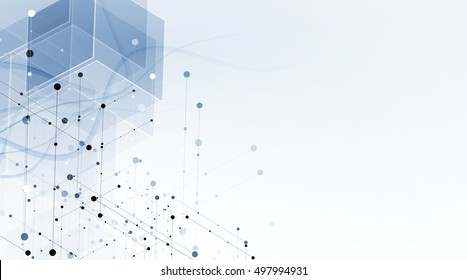 Abstract hexagon background. Technology polygonal design. Digital futuristic minimalism